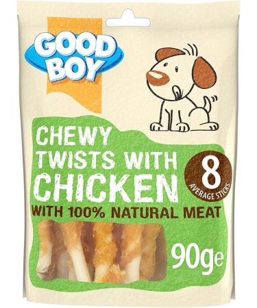 Chewy Chicken Twists for Dogs - Bundle of 5 90g Good Boy Natural Chicken Treats Low Fat Treats for Dogs Puppies + Howsehold Tote Bag Flavour 3 - Buy Online on GoSupps.com