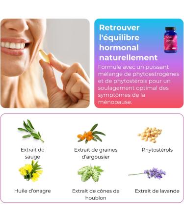 SOOL Complexe Actif pour la M nopause 60 G lules avec Phytoestrog nes et Vitamines | quilibre Hormonal Clart Mentale Bien- tre la Mi-Vie - Buy Online on GoSupps.com