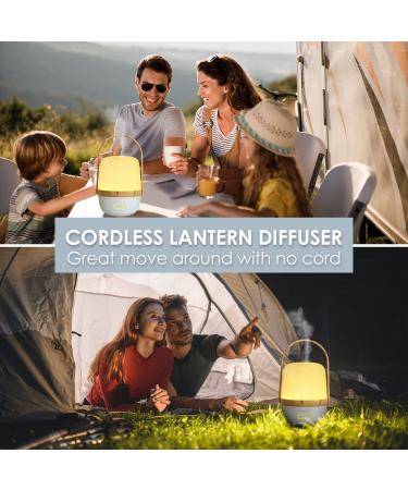 Rechargeable cordless essential oil diffuser - Portable, wireless aromatherapy with warm light, ultrasonic cool mist technology - Blue 100ml - Buy Online on GoSupps.com