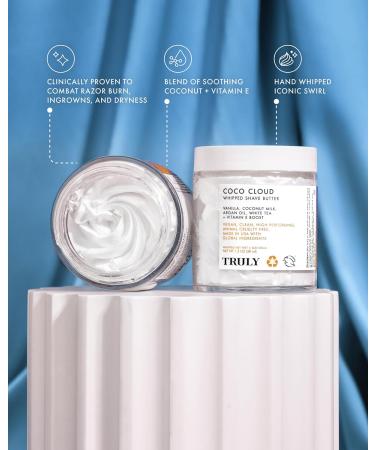 Truly Beauty Coco Cloud Shaving Cream - Whipped Shave Butter for Sensitive Skin 1.3 OZ - Perfect for Legs Bikini and Underarms - Buy Online on GoSupps.com