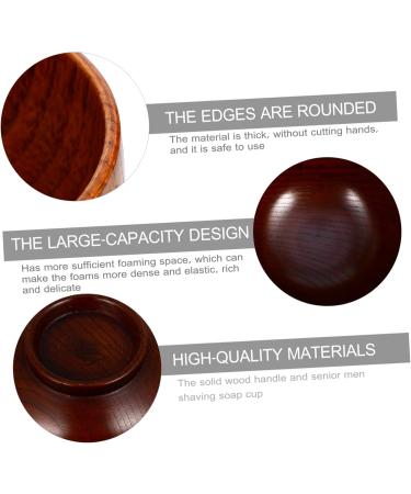 Frcolor 8th Razor Cleaning Bowl & Wooden Shaving Soap Mug - Travel Razor & Salad Bowl - Versatile Soy Sauce Dish - Buy Online on GoSupps.com