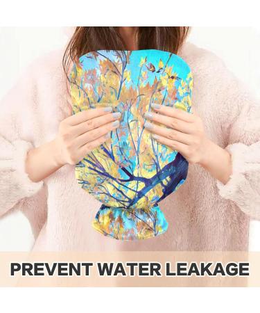 NAANLE 2L Hot Water Bottle with Autumn Ahorn Tree Cover - Back Pain Relief & Cold Therapy - Hand & Foot Warmer - Buy Online on GoSupps.com