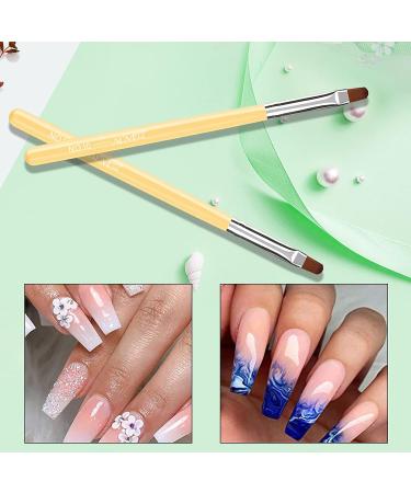 8pcs Nail Art Brush Set - Gel Polishing Tools Double-Ended Dotting Pens for Salon & DIY Manicure - Buy Online on GoSupps.com