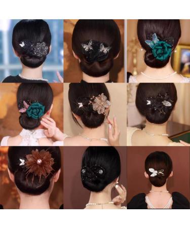 Ball Hair Clip Flower Hair Bun Roller Ball Hair Clip Bun Roller Flower Hair Clip Lazy Hair Curler Deft Bun Magic Twist Clip Hair Accessories Easy Fast Snap Roll Hair Tool (2pcs-B) - Buy Online on GoSupps.com