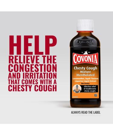 Covonia Chesty Cough Mixture Syrup - Mentholated 150ml | Fast International Shipping - Buy Online on GoSupps.com