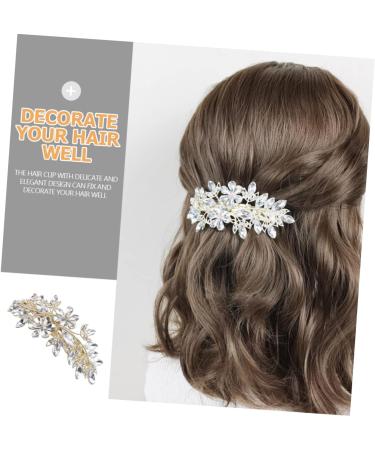 Beatifufu Flower Hairpin Spring Hairpin Girl Headdress Women Headdress Rhinestone Hair Barrette Women Hairpin Rhinestone Hair Clip Spring Hair Clips Lady Hair Clip Spring Hair Barrette - Buy Online on GoSupps.com