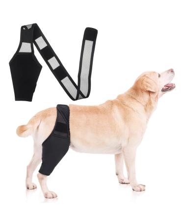 Wertcop wound protection suits for dogs black elbow saver for dogs elbow bandage Protector single leg recovery sleep dog for hot spots wounds bandages prevents licking from wounds