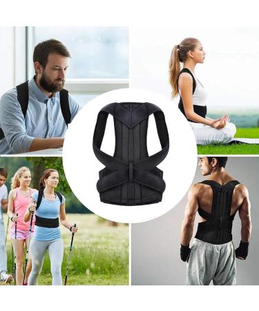 Jingshubo Adjustable Posture Correction Back Support for Men & Women - Lumbar Vertebrae Corrector - B05 Black 5XL - Buy Online on GoSupps.com