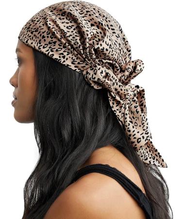 Kitsch Satin Hair Bandana Headband for Women - Stylish Leopard Print Scarf - Buy Online on GoSupps.com
