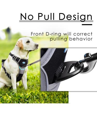 Thinkpet Anti Tug Dog Harness - Adjustable No-Choke Control with Handle | Reflective & Breathable Design | Size M Black (1 Pack) - Buy Online on GoSupps.com