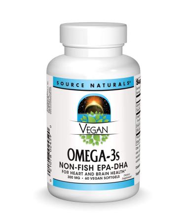 Source Naturals Vegan Omega-3S Non-Fish EPA-DHA 300 mg 60 Vegan Softgels