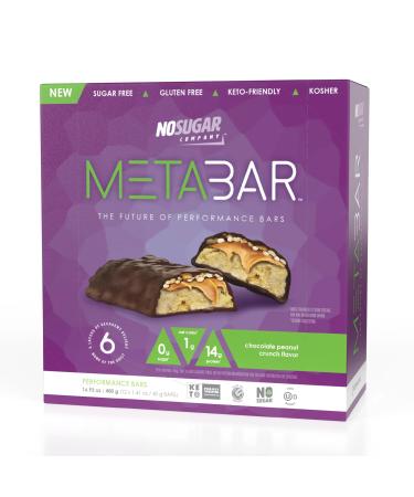 *NEW* No Sugar META BAR - High Protein Energy Bars, 0g Sugar, 14g Protein, Low Net Carb, Chocolate Caramel & Peanut - Grab & Go Protein Snack Bars with Six Layers of Decedent Delight - Gluten Free, Keto Friendly (Chocolate