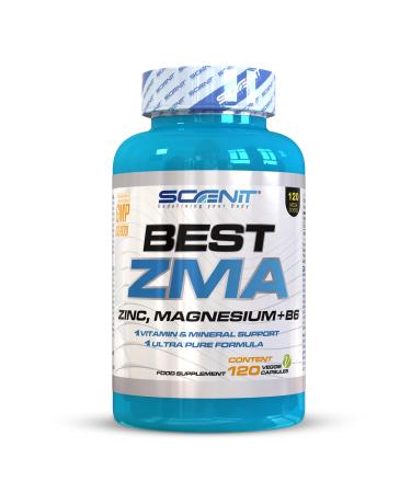 ZMA - ZMA Magnesium Zinc and Vitamin B6 - Best ZMA - 120 Vegan Capsules - Zinc Bisglycinate and Magnesium - Zinc Magnesium - Zinc Dietary Supplement - Zinc Capsules