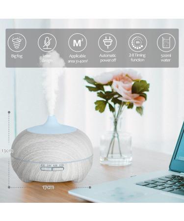 Buy Hianjoo 500ml Aroma Diffuser - Ultra Quiet Humidifier with LED Light Timer for Bedroom & Yoga - International Shipping Available - Buy Online on GoSupps.com
