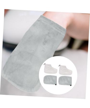 FRCOLOR Foot Cover 2 Pairs Gloves disposable booties accessories mittens Paraffin Mitts paraffin wax for feet wax dip for hands paraffin accessories paraffin glove care liner 28x20cm Grey - Buy Online on GoSupps.com