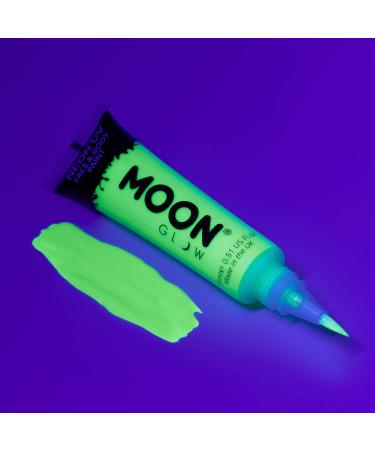 Moon Glow Neon UV Face & Body Paint - 15ml White with Brush Applicator - Buy Online on GoSupps.com