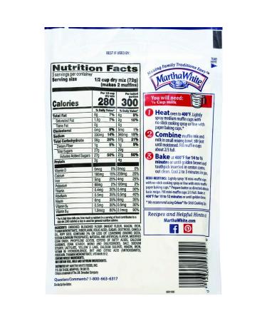 Martha White Lemon Poppy Seed Muffin Mix 7.6 oz - Delicious Baking Mix - Buy Online on GoSupps.com