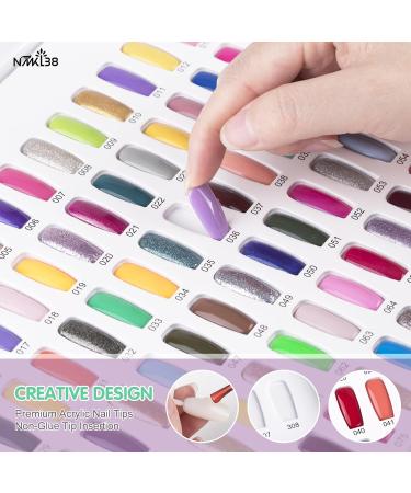 NMKL38 308 Nail Color Display Book Chart for Polish UV Gel Color Card Salon Tool with False Nail Tips - Buy Online on GoSupps.com