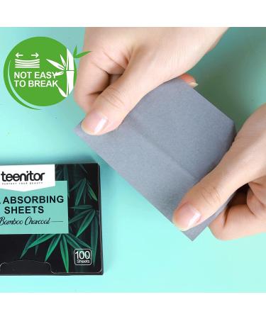 Natural Bamboo Charcoal Oil Blotting Sheets for Oily Skin - 1200 Sheets, Face Makeup Blotting Paper, 100 Count x 12 Packs - Buy Online on GoSupps.com