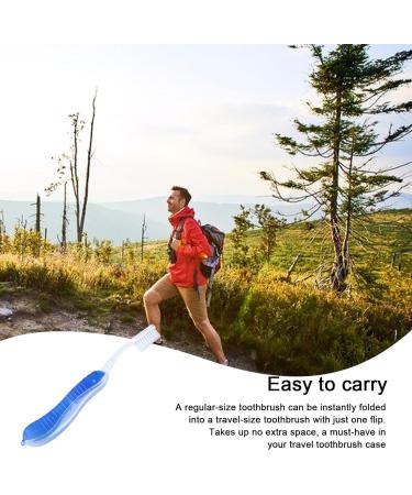 Goovafur Foldable Toothbrush | Portable Travel Toothbrush for Adults & Kids | Ideal for Camping Vacations and Short Trips - Buy Online on GoSupps.com