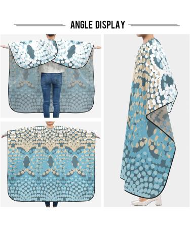Waterproof Barber Cape - Wave Point & Cheetah Haircut Bib for Men & Women | Unisex Hair Cutting Cape | Premium Quality & Durable Design - Buy Online on GoSupps.com
