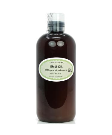 Dr Adorable - 12 oz - Australian Emu Oil - 100% Pure Natural Triple Refined Organic