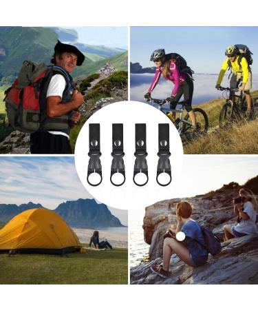 Thirei Water Bottle Holder Clip - 4 Pack Nylon Key Ring Clips with Belt Buckle for Camping & Hiking - Durable Black Outdoor Accessories - Buy Online on GoSupps.com