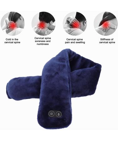 Dioche USB Heating Scarf - Soft & Warm Pain Relief Neck Wrap with Vibration Massage for Adults & Seniors - Buy Online on GoSupps.com