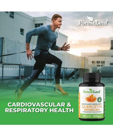 Forest Leaf Quercetin 500mg Capsules with Bromelain, Vitamin C & Nettle - Allergy Relief & Immune Support - 90 Veggie Caps - Buy Online on GoSupps.com