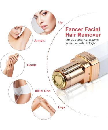 Giazee Facial Hair Remover: Electric Trimmer for Women, LED Light, Lips, Chin, Cheeks - Peach White - Buy Online on GoSupps.com