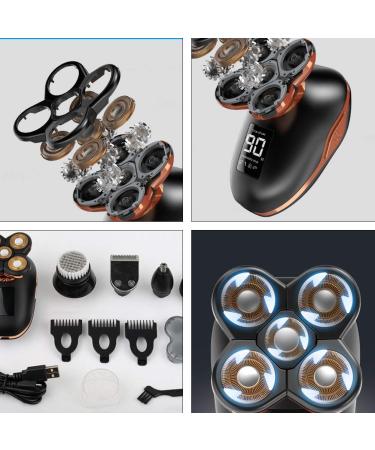 1 Pc Multifunctional Electric Razor Beard Trimmer - 5 Head Rotary Shaver for Men | Ideal Grooming Tool for Beard & Body - Buy Online on GoSupps.com