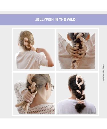 Satin Jellyfish Never Tangle Hair Scrunchy - No-Tangle Heatless Styling for Women and Girls - Soft Sleep Hair Tie - Perfect for all Hair Types - 1 Pack - Buy Online on GoSupps.com