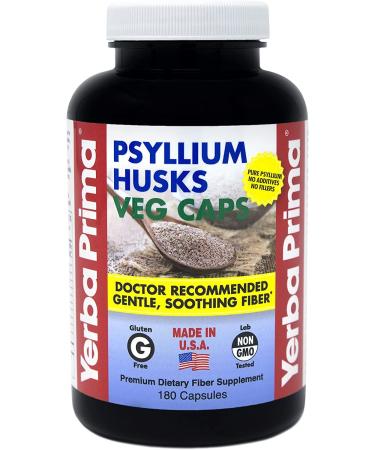 Yerba Prima PSYLLIUM Husk Veg Capsule 180 Cap