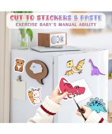2Pcs Children's Drawing Roll - DIY Painting Paper Roll for Kids - Dinosaur & Animal Coloring Stickers - 118X14.9 Inch - Buy Online on GoSupps.com