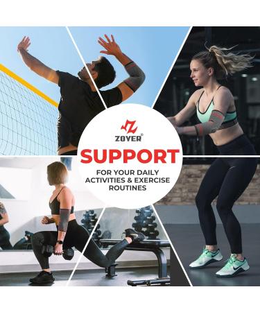 ZOYER Elbow Brace for Tendonitis & Tennis Elbow | Breathable Compression Sleeve for Pain Relief | Ideal for Weightlifting Bursitis & Sports (Large - Buy Online on GoSupps.com