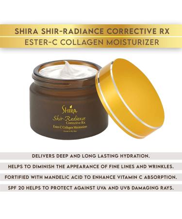 Shira Shir-Radiance Corrective Rx Ester-C Collagen Moisturizer | Vitamin C Protection Against UVA/UVB | Anti-Aging for Fine Lines & Wrinkles (50ml) | International Shipping - Buy Online on GoSupps.com