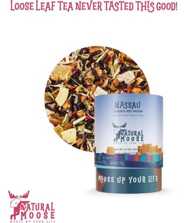 Global Natural Moose Tea Trotter | Premium Loose Leaf Tea | Nassau | Coconut Monoi Vanilla | 100g Nassau | Coconut Monoi Vanilla 100 g (Pack of 1) - Buy Online on GoSupps.com
