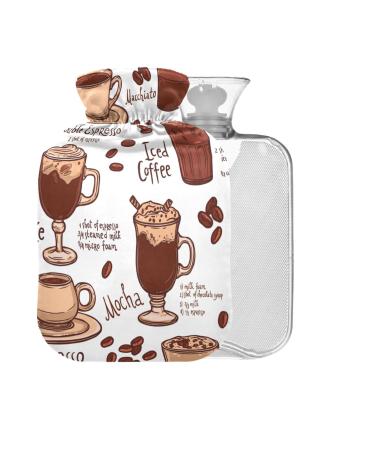 Cups of coffee BAP Free hot water bottle with cover 2 l hot water bag for pain relief hot and cold compress