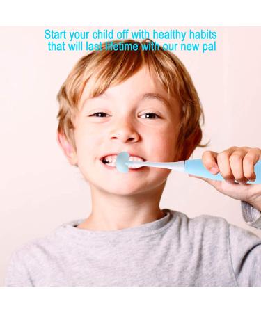 Kids Rechargeable Electric Toothbrush | U31 Sonic with Food Grade Silicone Bristles | 2 Brush Heads | Blue - Boys & Girls - Buy Online on GoSupps.com