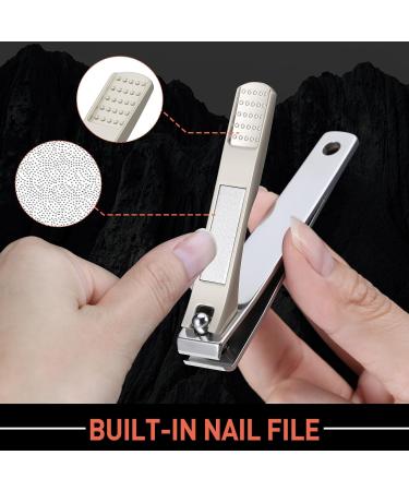 BEZOX Nail Clippers Set - Premium Straight and Curved Blade Cutter for Thick Nails and Ingrown Toenails GOLD - Buy Online on GoSupps.com