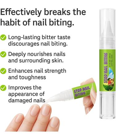 Nail Bite Prevention Anti-Bite Nail Polish 4ml Safe | Stop Thumb Sucking Cuticle Care for Adults and Children Boys and Girls - Buy Online on GoSupps.com