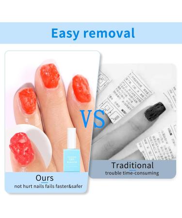  Ungtyb Natural nail polish remover spill-proof with buffer nail buffer and cuticle pusher for home and salon use (1 set) - Buy Online on GoSupps.com