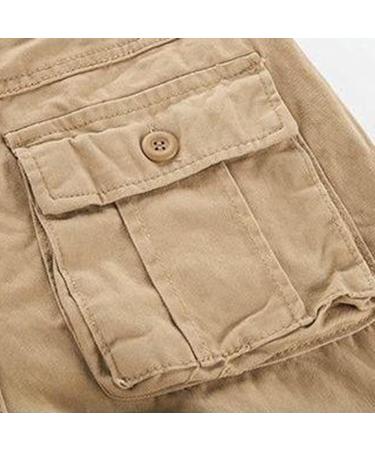Ronony Men's Cargo Pants - Loose Fit Outdoor Hiking & Trekking Sweatpants | 3XL Khaki - Buy Online on GoSupps.com