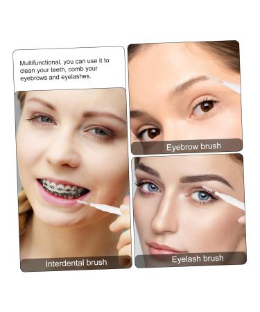 Angoily 20pcs Micro Eyebrow Brush Set - Mini Nylon Cosmetic Brush for Precise Eyebrow Makeup & Interdental Cleaning - Ideal Size 5.60x0.80cm - International Shipping Available - Buy Online on GoSupps.com