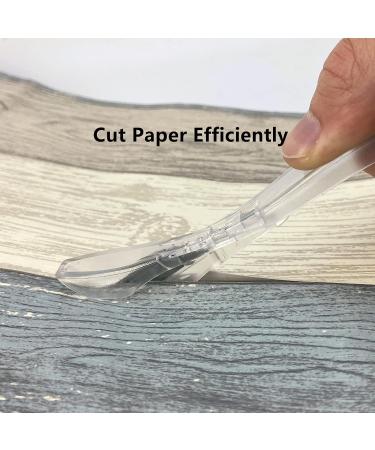 CARTINTS Paper Cutter with Hidden Knife Blade  Safety Wrapping Paper Cutter Safety Cutter Paper Trimmer for Adhesive Vinyl  Plastic Film  Craft Paper  Photo&Scrapbooking  5.7X 0.6inch Transparent - Buy Online on GoSupps.com