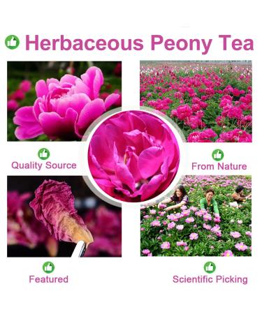 100% Natural Herbacous Peony Tea - Anti-Aging & Freckles Removal | Pink Peony Bud Flower Tea 30g - Buy Online on GoSupps.com