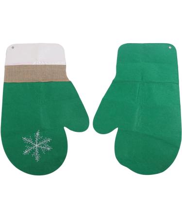 Door Hanging Glove Exquisite Details Cloth Christmas Doorway Sign Gloves Safe for Wall for Fireplaces (Green) - Buy Online on GoSupps.com