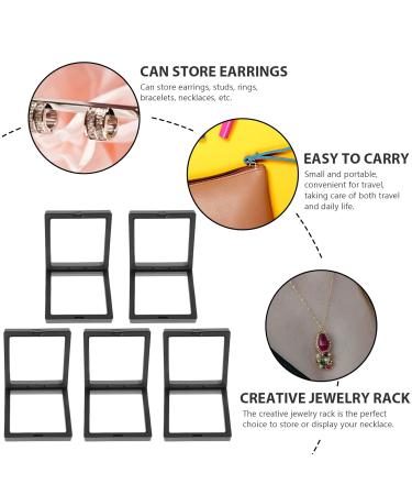 Minkissy 5-Piece Clear Floating Jewelry Organizer | Armor Storage Box for Nail Tips & Earrings | 3D Craft Display Holder - Buy Online on GoSupps.com