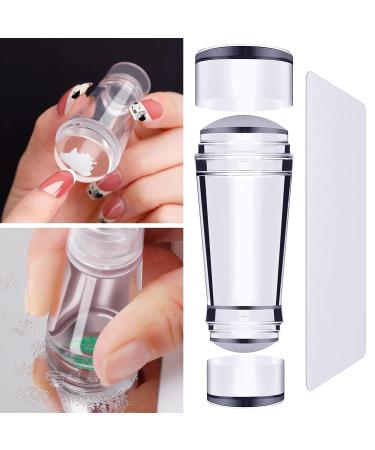 French Tip Nail Stamper Kit with Clear Scraper - Silicone Jelly Nails Art Tool for Easy DIY Salon-Quality Manicures (White) - Buy Online on GoSupps.com