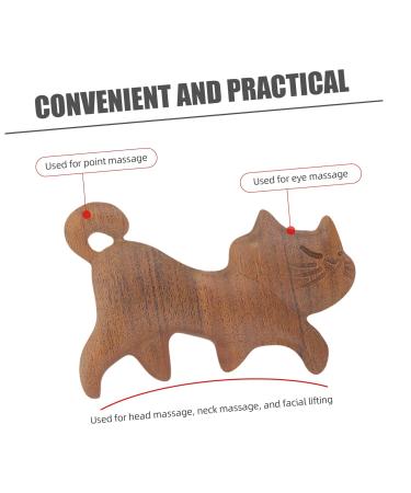 Buy Tovinanna 4-Piece Cat Massage Comb Set - Manual Scalp & Broad Tooth Wooden Combs for Wide Hair - Handheld Grooming Tools - Buy Online on GoSupps.com